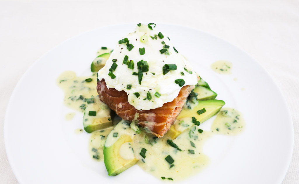 This Smoked Salmon Benedict  with Avocado is gluten-free for my celiac friends!