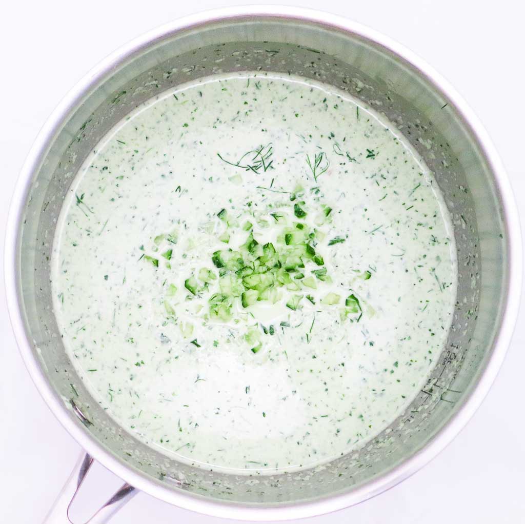 This Chilled Cucumber Soup is jam packed with flavor